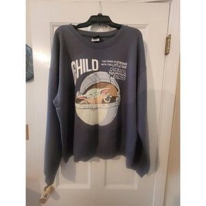 Star Wars/The Child/Baby Yoda/Mandalorian Grey Sweatshirt